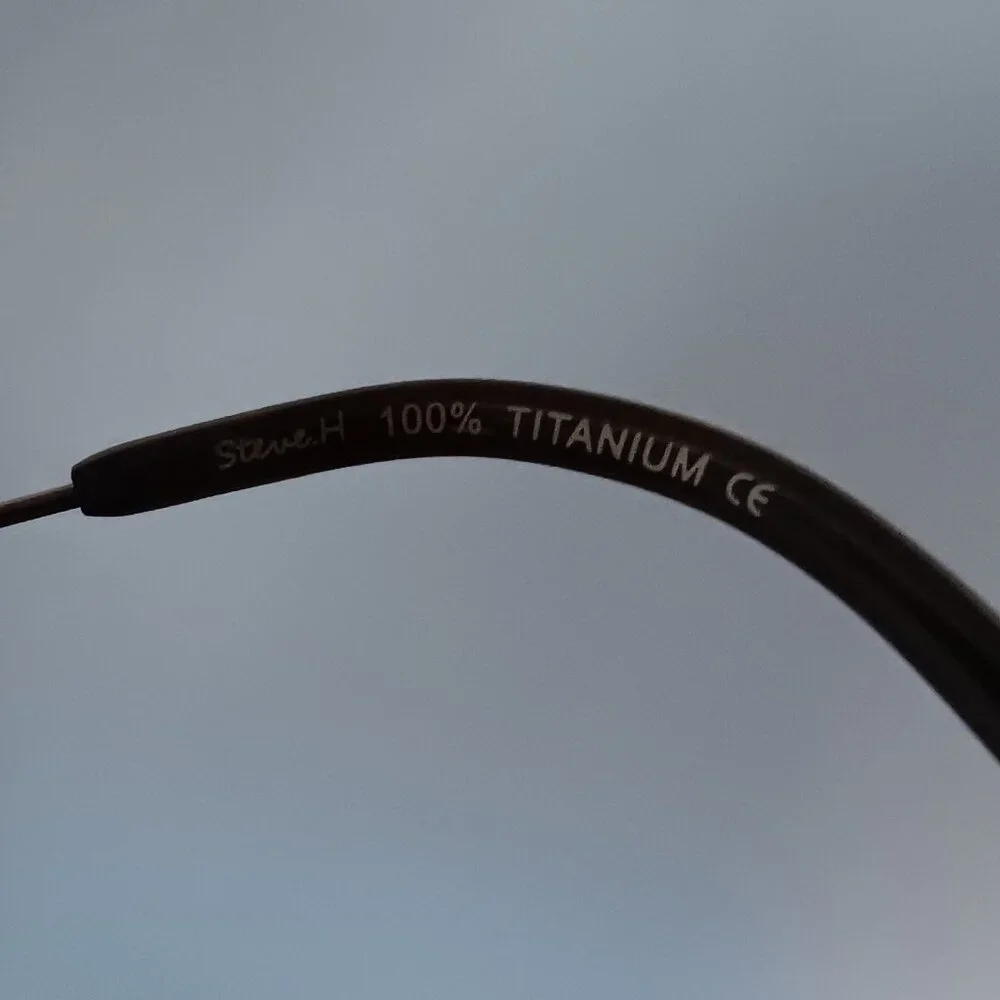 WOMENS EYEGLASSES RX FRAMES 50-18-145 MM - 100% Titanium - Gun Metal color